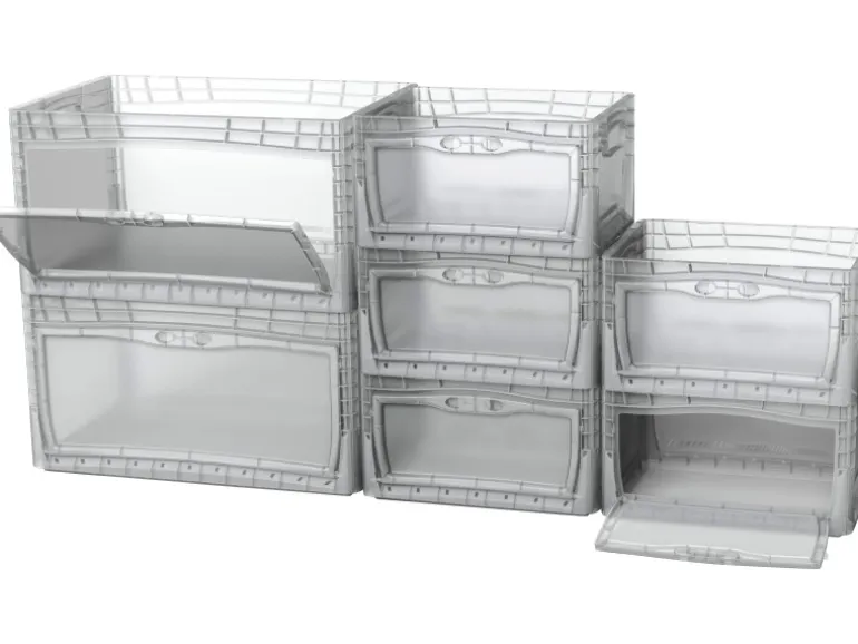 Eurobox-System Box Flap Side 60 x 40 x 32 cm Transparent