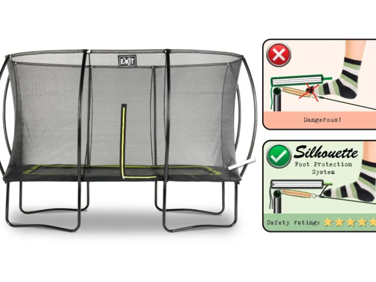 EXIT Silhouette Trampolin 244x366cm - schwarz