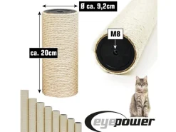eyepower Ersatz-Sisalstamm für Katzen-Kratzbaum 20 cm Ø 9,2 cm M8