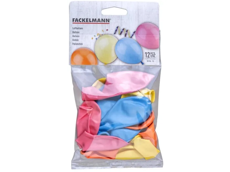 Fackelmann Luftballons Ø 30 cm Farbig Sortiert 12 Stück