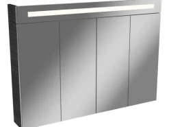 Fackelmann Spiegelschrank LINO Dark Oak 11 cm mit Softclose Türen
