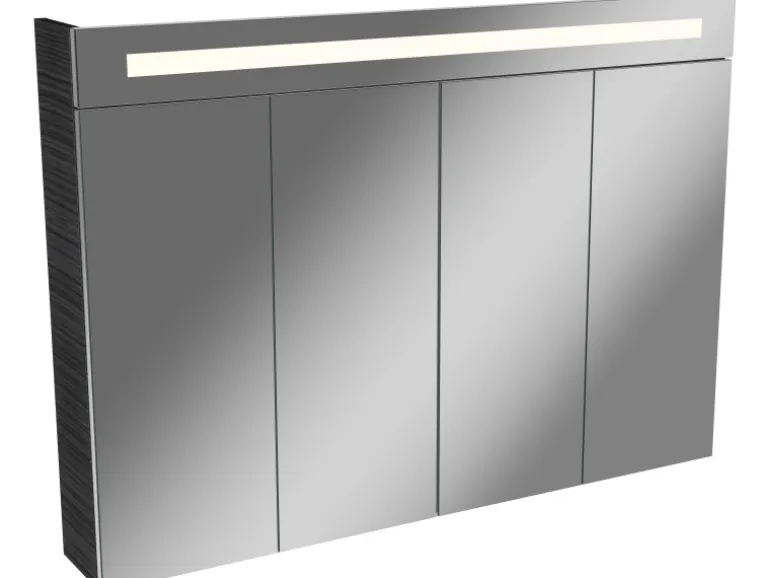 Fackelmann Spiegelschrank LINO Dark Oak 11 cm mit Softclose Türen