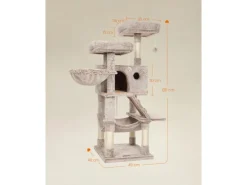 Feandrea Kratzbaum 135 cm Braun-Weiß