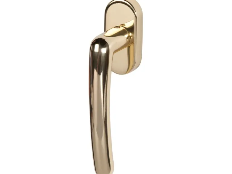 Fenstergriff "Franziska" 3,5 cm-Stift Messing Poliert