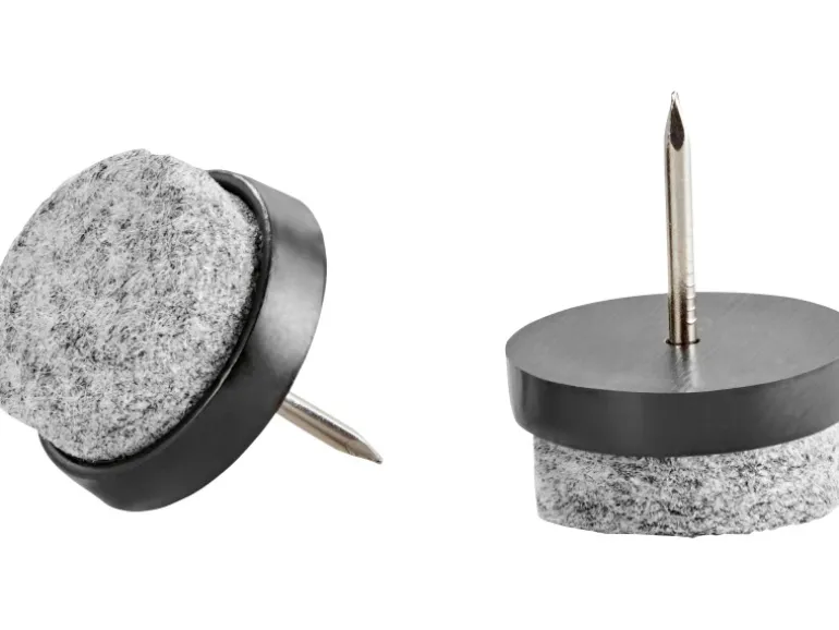 Filzgleiter mit Stift Ø 24 mm 24 Stück Schwarz