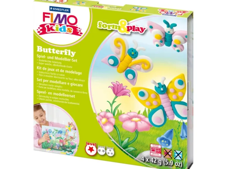 FIMO® kids 8034 ofenhärtende Modelliermaße Form & Play Set Butterfly