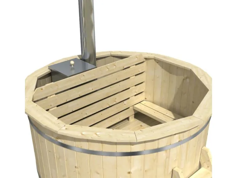 Finntherm Holz-Badefass Bergen Ø 160 cm x 101 cm mit Ofen