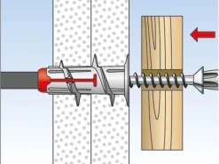 Fischer Gipskartondübel Duoblade S K mit Spanplattenschraube je 6 Stück