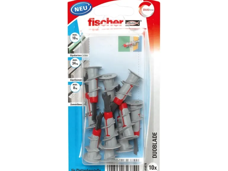 Fischer Gipskartondübel Duoblade K 10 Stück