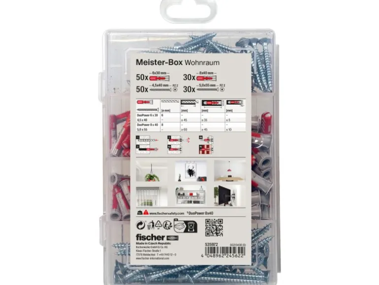 Fischer Meister-Box Wohnraum + Schrauben (160 Teile)