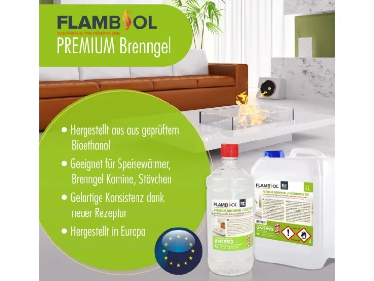 Flambiol Premium Brenngel 16 x 5l