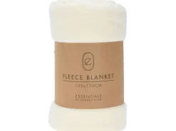 Fleece-Decke 125 cm x 150 cm Weiß