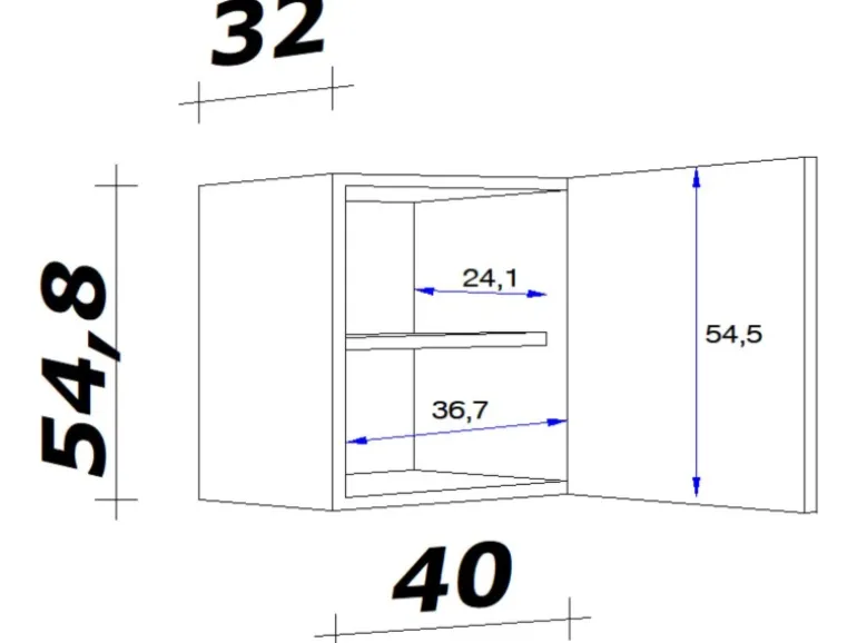 Flex-Well Exclusiv Küchen-Hängeschrank Joelina 40 cm Weiß