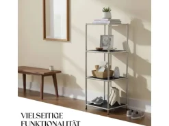 Floordirekt Metallregal Concept Epure MK-005 Verchromt 30 x 30 x 89 cm Schwarz