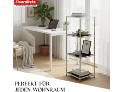 Floordirekt Metallregal Concept Epure MK-005 Verchromt 30 x 30 x 89 cm Schwarz