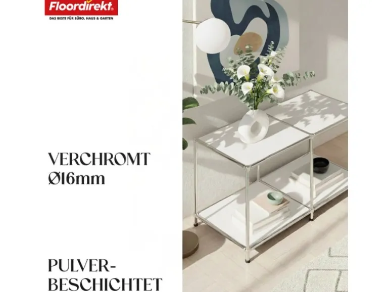 Floordirekt Metallregal Concept Epure MK-016 Sideboard 78 x 40 x 46 cm Weiß