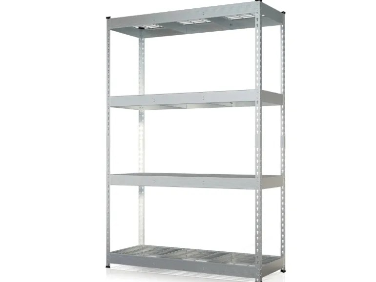 Floordirekt Schwerlastregal Yukon Rivet 4 Böden Verzinkt 180 x 120 x 45 cm