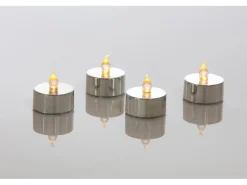 FlowerPower LED Teelichter Riga 4er Set sanft flackernd