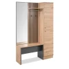 Furn.Design Garderobe Eiche Artisan und Grau 122 cm 3D Lamelle Industrial Madem