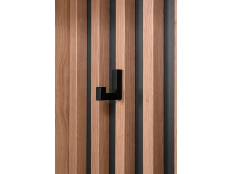 Furn.Design Garderobe Eiche Artisan und Grau 122 cm 3D Lamelle Industrial Madem