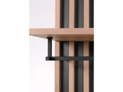 Furn.Design Garderobe Eiche Artisan und Grau 80 cm 3D Lamelle Industrial Madem