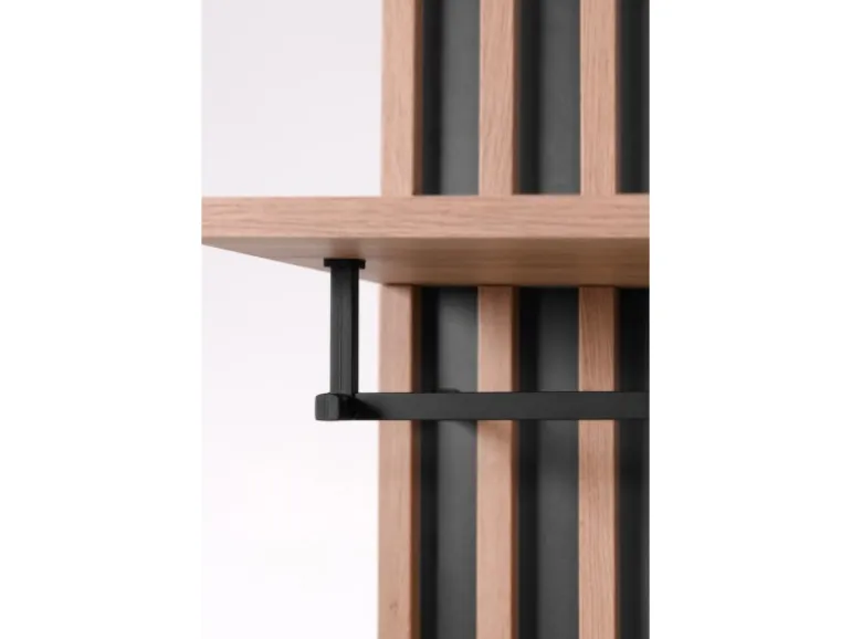 Furn.Design Garderobe Eiche Artisan und Grau 80 cm 3D Lamelle Industrial Madem