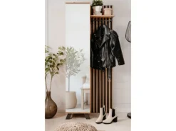 Furn.Design Garderobe Eiche Artisan und Grau 80 cm 3D Lamelle Industrial Madem