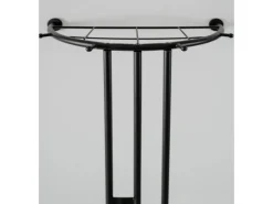 Furn.Design Garderoben-Set 3-teilig Schwarz Metall 130 cm mit Spiegel Kilby