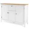 Furn.Design Sideboard Landhaus Weiß Eiche Artisan 120 cm 3-türig Vestland