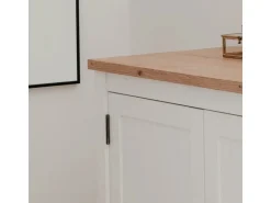 Furn.Design Sideboard Landhaus Weiß Eiche Artisan 120 cm 3-türig Vestland