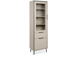 Furn.Design Vitrine in Sand und Schwarz 60 x 200 cm Brebbia