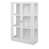 Furn.Design Vitrine Weiß 100 x 150 cm 2-türig 6 Vitrinenfächer Modern Blanverd