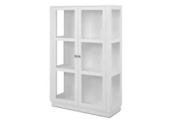 Furn.Design Vitrine Weiß 100 x 150 cm 2-türig 6 Vitrinenfächer Modern Blanverd