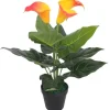 furnicato Künstliche Calla-Lilie mit Topf 45 cm Rot und Gelb