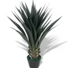 furnicato Künstliche Yucca-Pflanze mit Topf 85 cm Grün