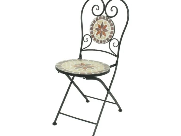 Garden Pleasure Balkon-Set Mosaik Amarillo 3-teilig Braun
