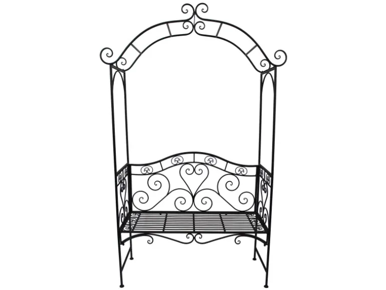 Garden Pleasure Bank mit Rosenbogen Colima 124 cm x 200 cm x 48 cm Stahl