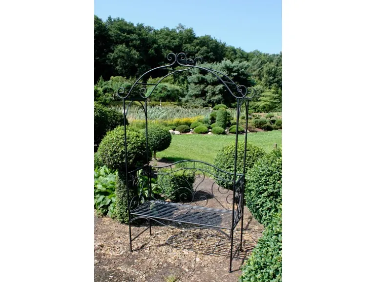 Garden Pleasure Bank mit Rosenbogen Colima 124 cm x 200 cm x 48 cm Stahl