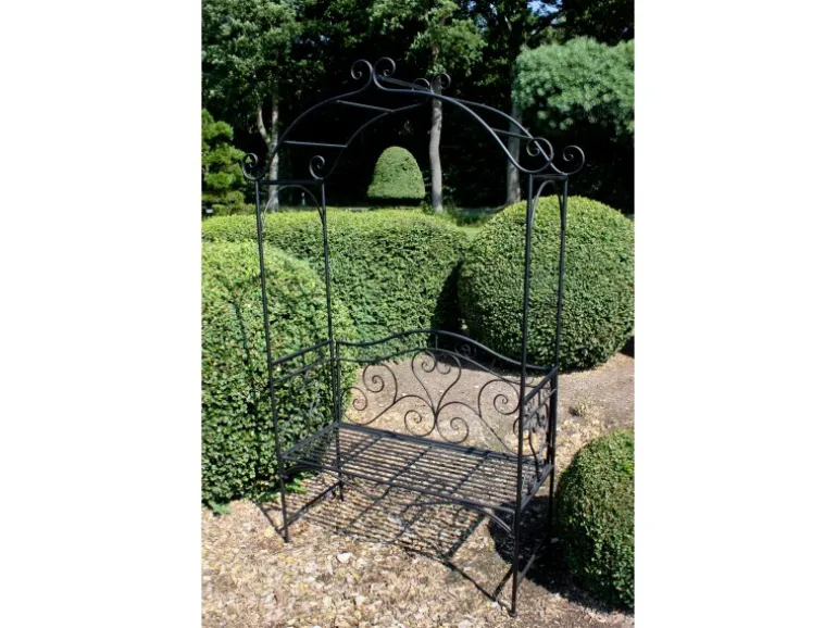 Garden Pleasure Bank mit Rosenbogen Colima 124 cm x 200 cm x 48 cm Stahl