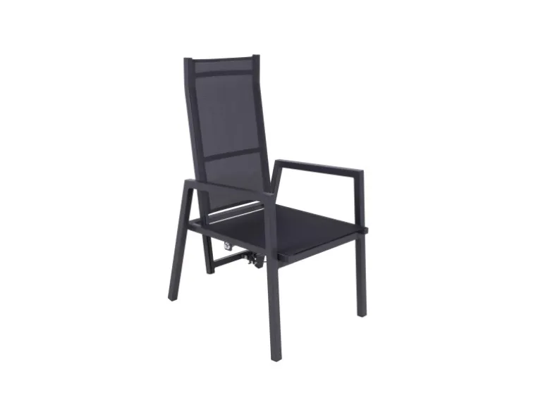 Garden Pleasure Stuhl Sintra 103 cm x 61 cm x 69 cm Grau-Schwarz