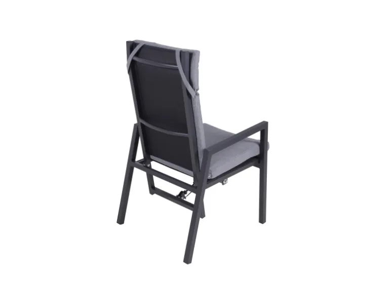 Garden Pleasure Stuhl Sintra 103 cm x 61 cm x 69 cm Grau-Schwarz