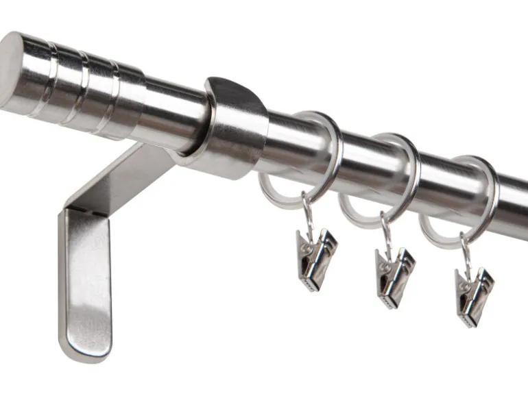 Gardinenstangen-Set Edelstahl 240 cm
