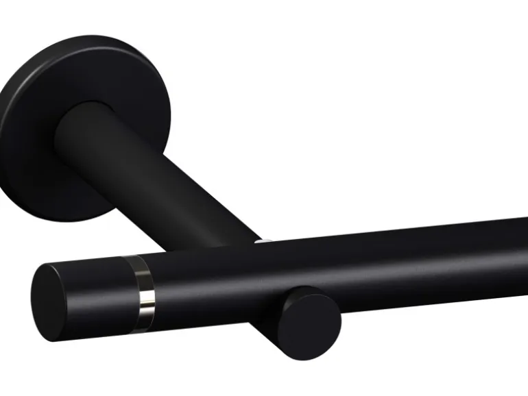 Gardinenstangen-Set Metall Schwarz 240 cm