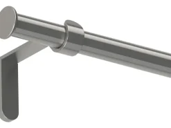 Gardinenstangen-Set Metall Edelstahloptik 240 cm
