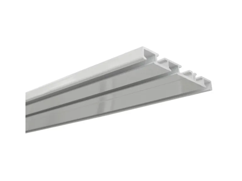 Gardinia Aluminium-Vorhangschiene 3-läufig Weiß 200 cm