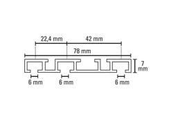 Gardinia Aluminium-Vorhangschiene 3-läufig Weiß 200 cm