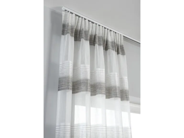 Gardinia Aluminium-Vorhangschienen-Set Luna 1-läufig Weiß 230 cm