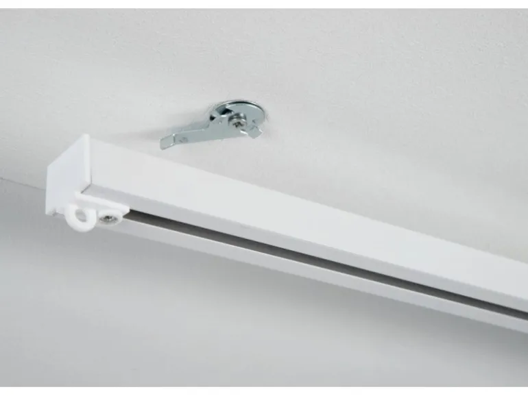 Gardinia Aluminium-Vorhangschienen-Set Luna 1-läufig Weiß 230 cm
