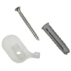 Gardinia Deckenträger für Aluminium-Vorhangschiene 1-läufig Weiß 2-er Pack