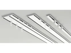 Gardinia Deckenträger für Aluminium-Vorhangschiene 1-läufig Weiß 2-er Pack